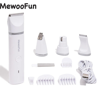 Mewoofun 4-in-1 Electric Pet Hair Trimmer: Grooming Kit for Dogs & Cats - Mewoofun Australia