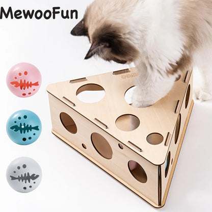 Mewoofun Funny Cat Triangle Teasing Box - Interactive Play and Exercise Toy for Cats - Mewoofun Australia