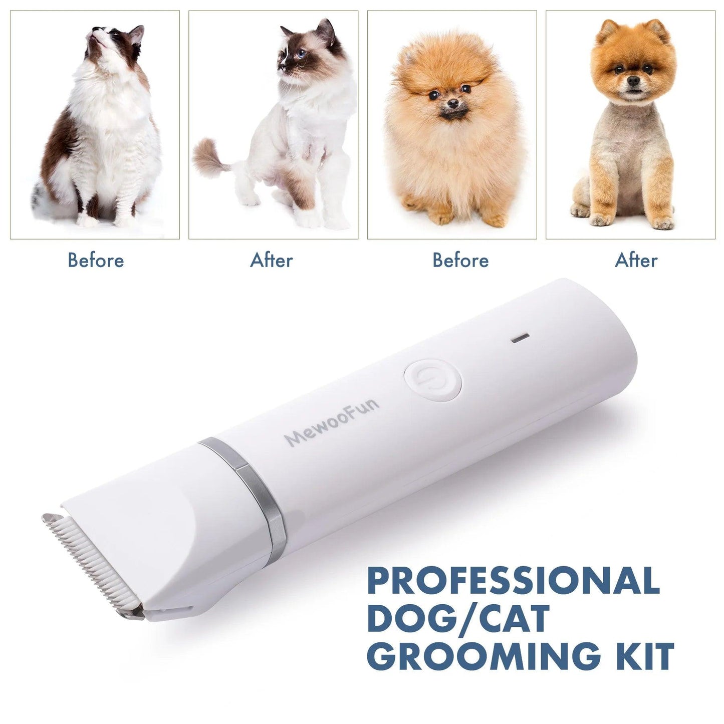 Mewoofun 4-in-1 Electric Pet Hair Trimmer: Grooming Kit for Dogs & Cats - Mewoofun Australia