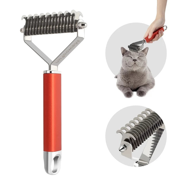 Dematting Brush for Curly Hair - Pet Hair Removal Comb - Mewoofun Australia