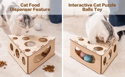 Mewoofun Funny Cat Triangle Teasing Box - Interactive Play and Exercise Toy for Cats - Mewoofun Australia