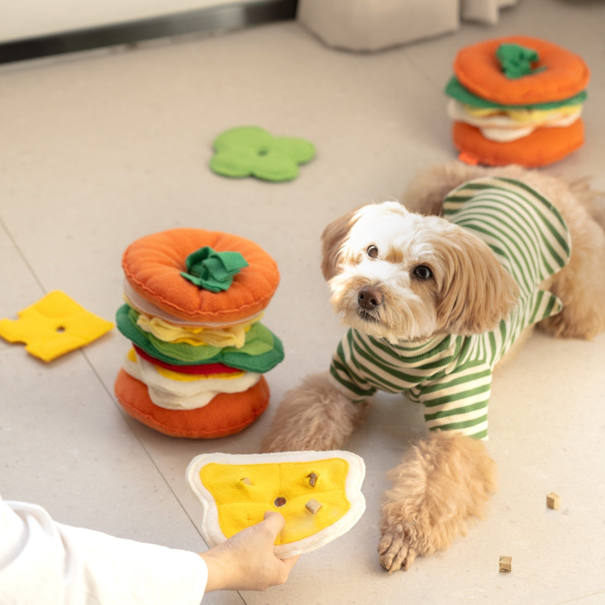 Hamburger Snuffle Toy