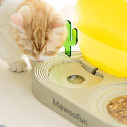 Sunrise Cat Bowl: Neck Guard, Auto Water, Healthy Eats, Stylish Design - Mewoofun Australia