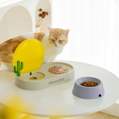 Sunrise Cat Bowl: Neck Guard, Auto Water, Healthy Eats, Stylish Design - Mewoofun Australia