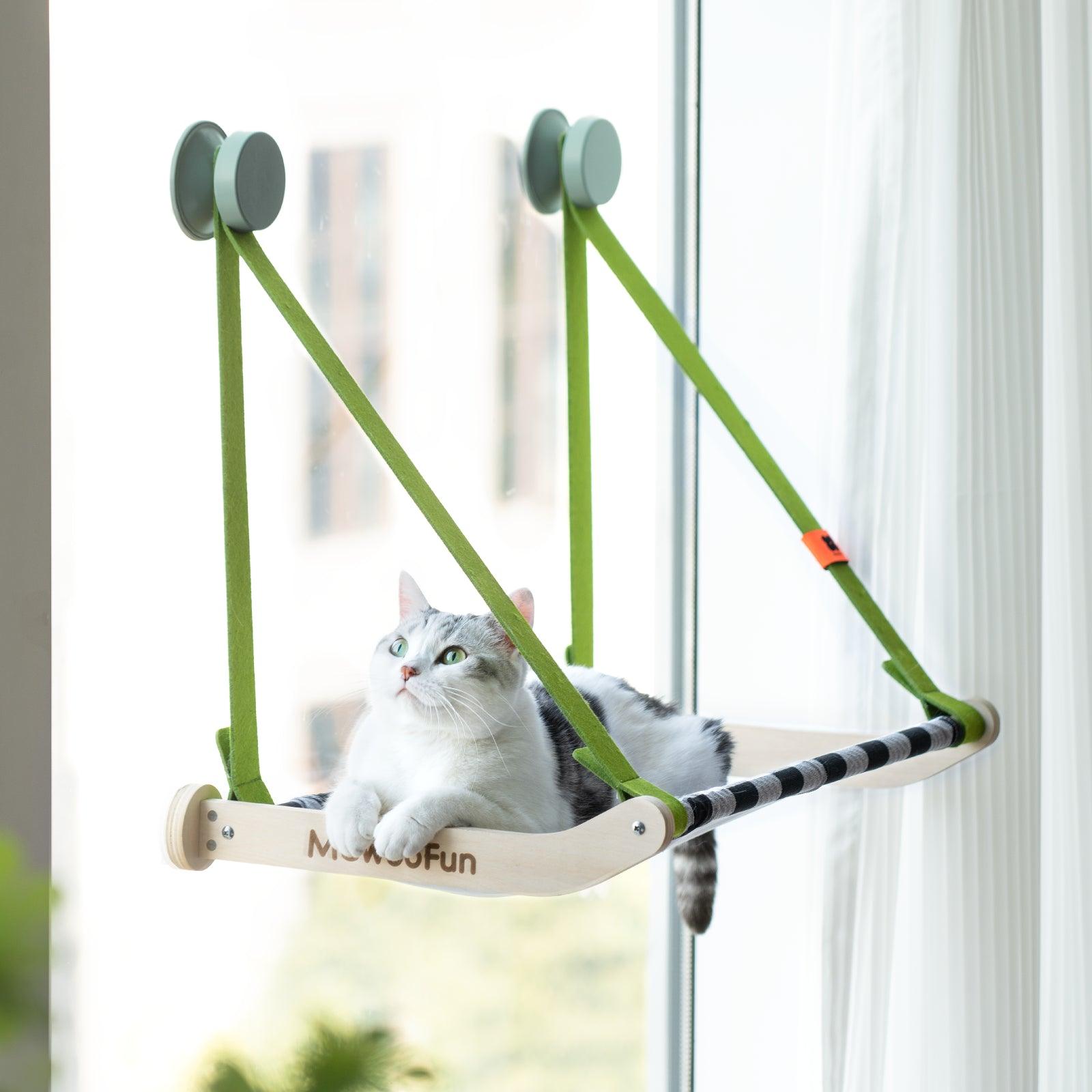 Spring Series Glass Suction Cup Cat Climbing Frame - Mewoofun Australia