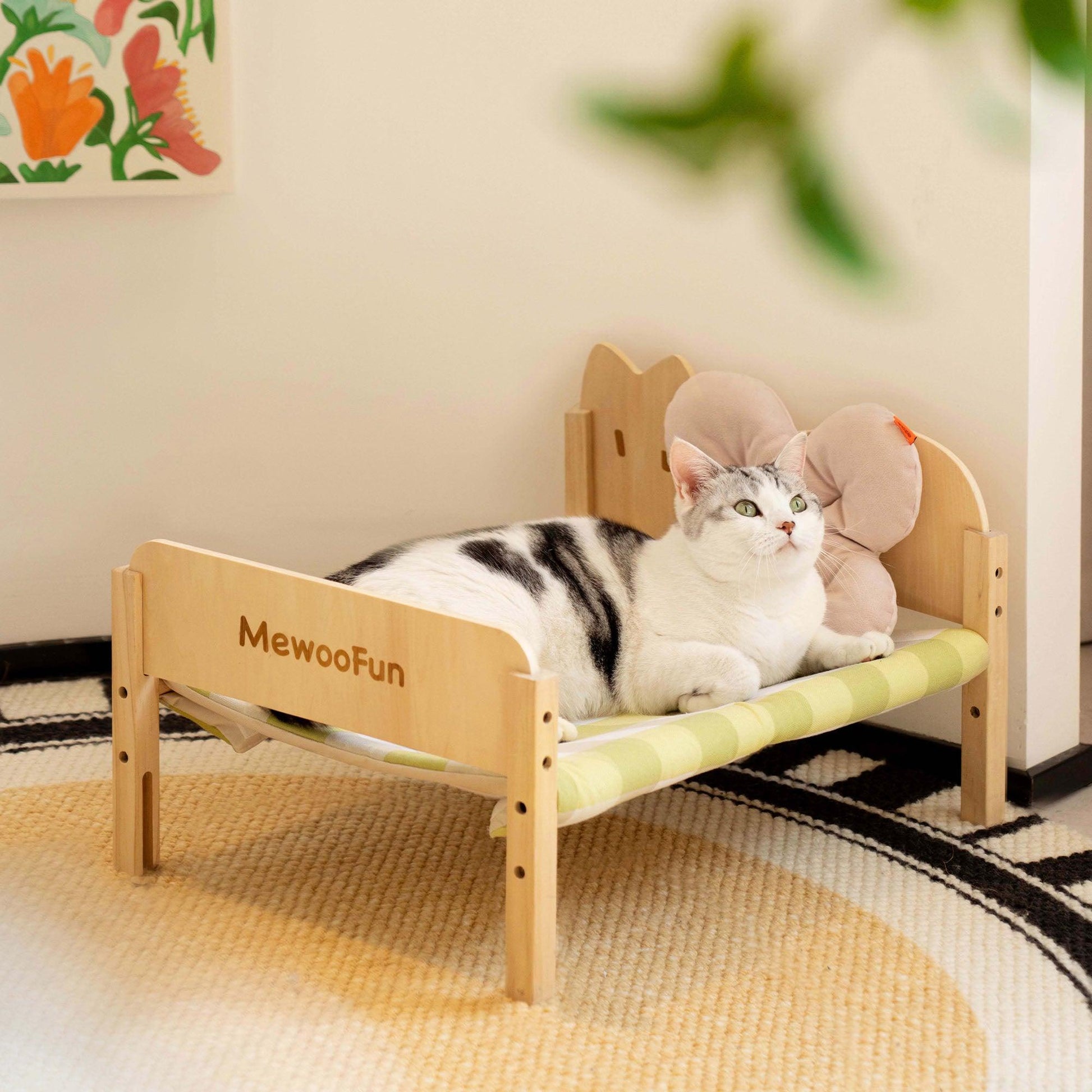 Sturdy Wooden Stackable Pet Bed - Mewoofun Australia